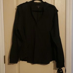 EUC, Black, Swiss Dot Blouse from J. Crew, 2XL